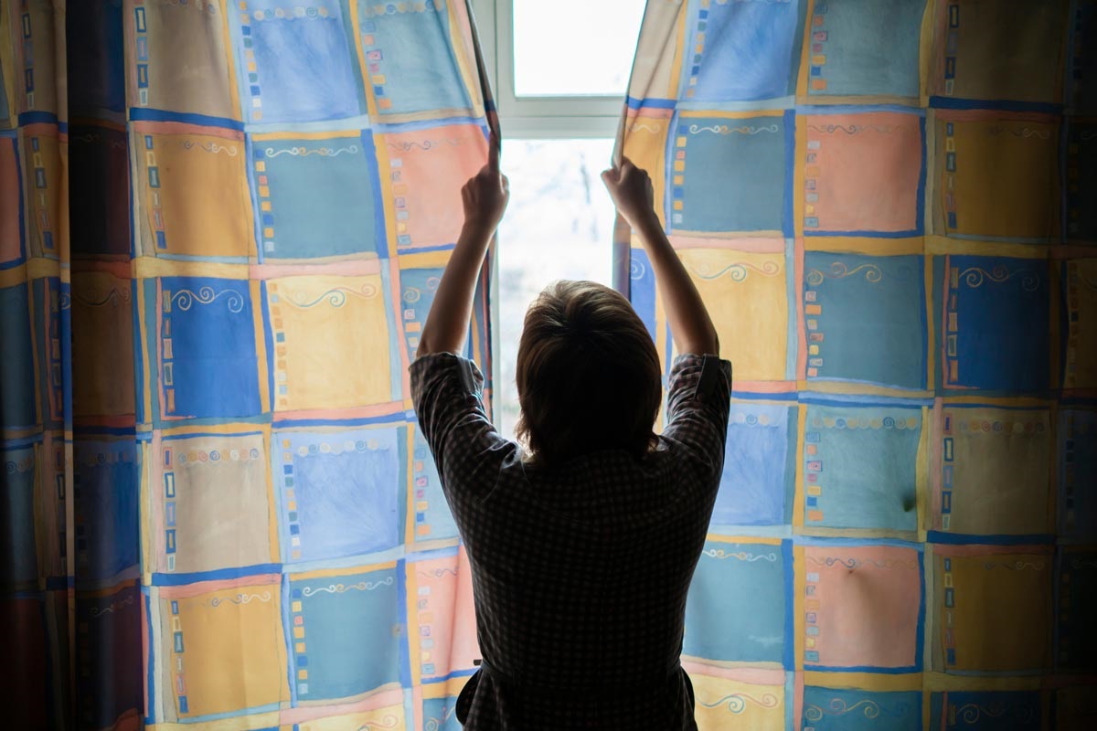 de gordijnen sluiten